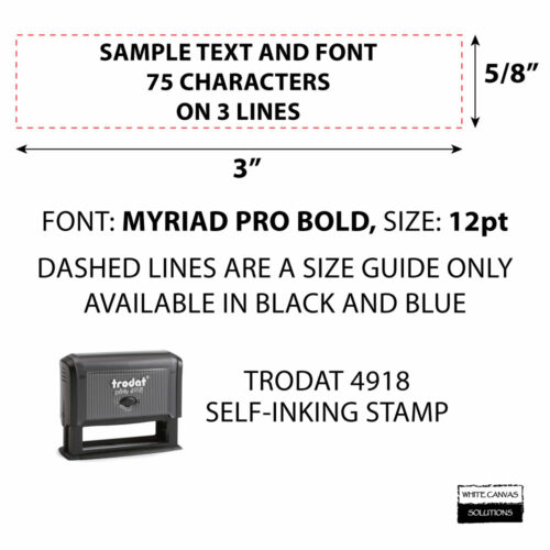 Self Inking Stamp Trodat 4918 - 3" X 5/8" - Image 2