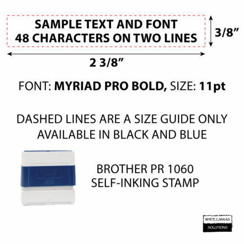 Self Inking Stamp PR 1060 - 2 3/8" X 3/8" - Image 2